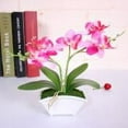 thumbnail image 2 of Orchids Artificial Flower Ornaments Real Touch With Leaves Decorations, 2 of 6