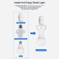 thumbnail image 3 of E27 Wireless Remote Control Light Lamp Holder Smart Bulb Adapter LED Lamp Holdere Smart Device for LED Bulb,4x Intelligent lamp holder 1x remote control,White, 3 of 6
