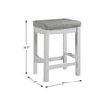 thumbnail image 3 of Lexicon Connected 4 Piece Wood Counter Height Dining Set in White, 3 of 5