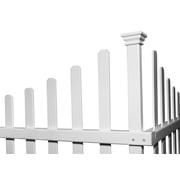 30in H x 40in W (2 Panels) No Dig Zippity Ashley Corner Vinyl Picket Fence, Garden Fence Border, Decorative Fence For Garden, White Vinyl Panels for Backyard, Patio & Yard, ZP19007