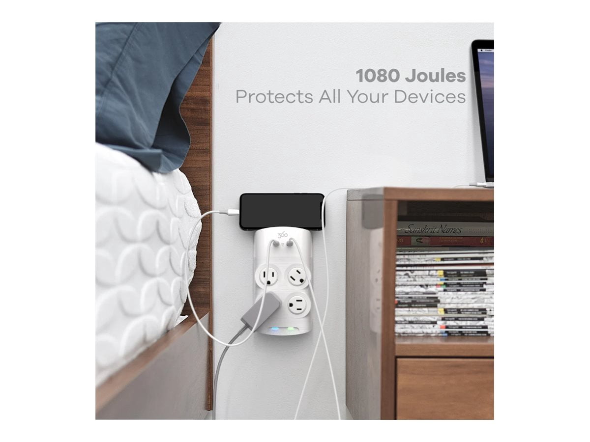 360 Electrical Revolve60 - Surge protector - 1875 Watt - output connectors: 4