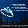 thumbnail image 2 of Gem Stone King 925 Sterling Silver Ring Topaz Moissanite (1.96 Cttw), 2 of 7