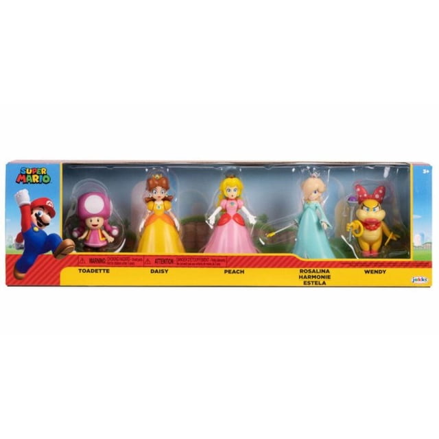 Set 5 Pïezas Jakks Pacific Super Mario Peach y Amigos 7cm Juguete/ Set/ Mario bros