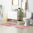 thumbnail image 6 of Yayeee Bath Rug for Bathroom Floor Non Slip Rectangle Fluffy Soft Absorbent Mat, 16"x24", Pink Gingerbread House, 6 of 7