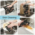thumbnail image 2 of Yayeee 6 Pack Kitchen Dish Cloths for Washing Dishes Soft Absorbent Microfiber Towels, Black Flowers, 2 of 9