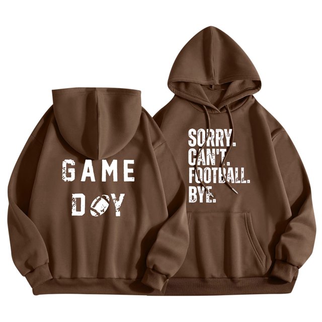 WEAIXIMIUNG Sweatshirts à Col Rond pour Femmes Designs Mignons Femmes Décontracté Manches Longues Léger Hoodie Sweatshirts Imprimé Graphique Lettre Pull Football Sweatshirts Blouse