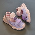 thumbnail image 5 of GiLiling Kids Closed-Toe Sport Sandals, Breathable Mesh Synthetic Upper Dual Adjustable Straps, Non-Slip Thick Sole Outdoor Summer Footwear (Pink, 11.5-12 Years), 5 of 6