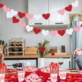 thumbnail image 4 of Valentines Paper Plates Party Supplies Decoration Disposable Heart Paper Plates Napkins Cups  Heart Décor for Romatic Night Design1 Serves 24, 4 of 6