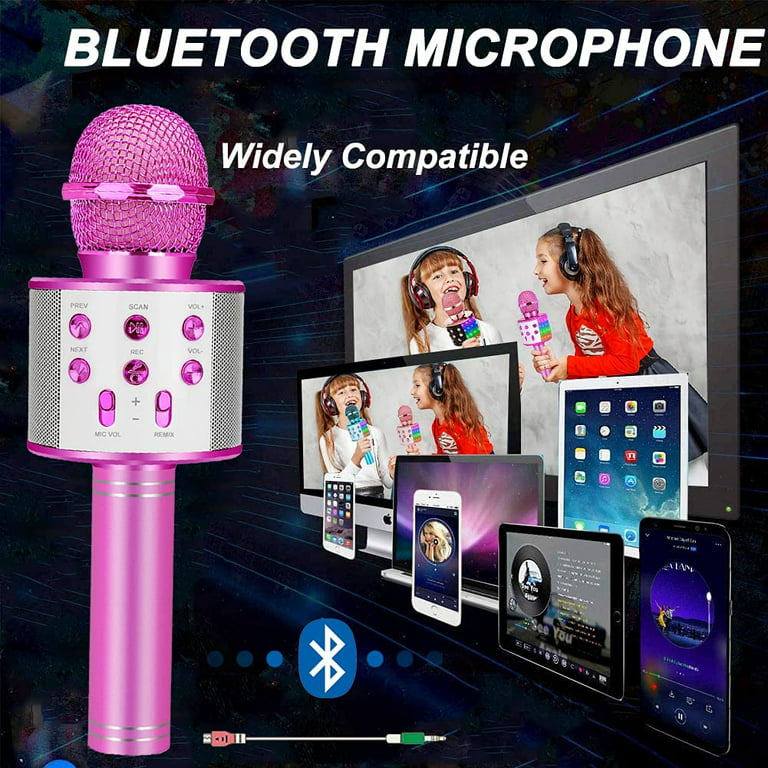  OUTUVAS Kids Karaoke Microphone Machine Toy, 4-12 Years Old  Girls Christmas Birthday Gift for Girls, Karaoke Toys Gifts for Girls Ages 4,  5, 6, 7, 8, 9, 10, 12 +Year Old Birthday Party. (Purple) : Toys & Games
