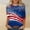 #0028-Blue, variant on Patriotic Tops for Women Crew Neck Gradient Pattern Independence Day Tees Relaxed Fit Blouses Gift