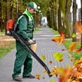 thumbnail image 5 of 63CC 2-Stroke 665CFM 205MPH Gas Leaf Blower w/Ergonomic Padded Harness & Low-Vibration System, High-Efficient Yard Lawn Backpack Blower for Wet Leaves, Sand, Gravel, Snow, 5 of 9