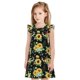thumbnail image 1 of Fotbe Sunflower Skull Boho Vestido de Dormir para Niñas de 3 a 10 Años, Mangas Cortas, Estilo Princesa, Pijama Camisón con Mangas Voladas-Small, 1 of 6