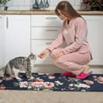 thumbnail image 3 of Pioneer Flower Floral Print Pattern Kitchen Rugs Sets Of 2,Anti Fatigue Kitchen Mat Rugs Non Slip Washable,Decorative Kitchen Floor Mats for Kitchen,Sink,Laundry,17"x30"+17"x47", 3 of 7