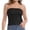 Black, variant on Strapless Crop Tube Tops for Women Solid Color Trendy Sexy Cami Tops