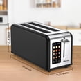thumbnail image 2 of Mecity 4 Slice Toaster with Touchscreen Long Slot, Stainless Steel Smart Bread Toaster for Bagel Muffin Waffle Gluten Free Breads, Timer, Defrost, Re, 2 of 8
