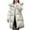 Beige, variant on Breezora Women Hooded Longline Puffer Coat Casual Loose Fit Warm Winter Jacket Lightweight Comfortable L Size Beige