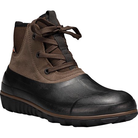 

Men s Bogs Classic Casual Lace Waterproof Duck Boot Dark Brown Rubber/Leather 7 M