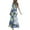 Blue, variant on Honeeladyy Womens Summer Sleeveless Maxi Dress V Neck Bohemian Adjustable Spaghetti Strap Tie Dye Loose Long Dress Hot Pink L