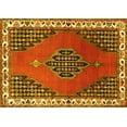 thumbnail image 1 of Ahgly Company Machine Washable Indoor Rectangle Persian Yellow Traditional Area Rugs, 5' x 8', 1 of 4