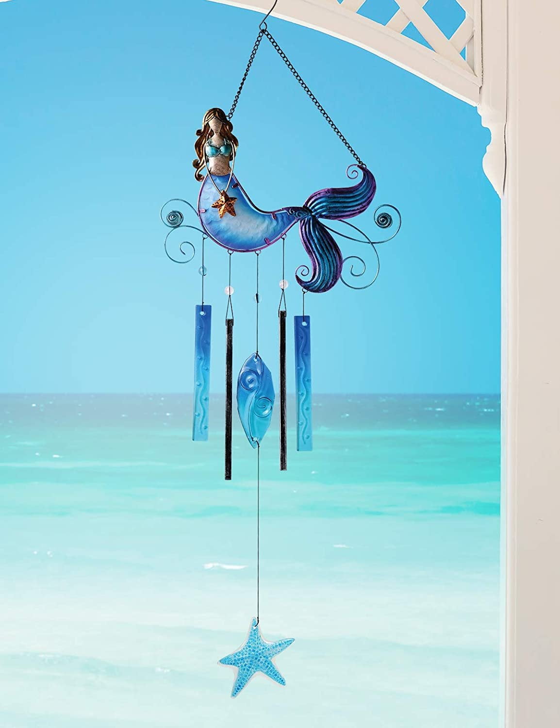 Sunset Vista Designs Beautiful Mermaid Wind Chime, 37"