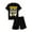 Black B, variant on Men's 2 Piece Short Sets Graphic Print Short Sleeve T Shirts and Drawstring Shorts Clothing Set Black B M