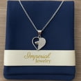 thumbnail image 3 of Collar Dual De Corazones Con Zirconia Para Mujer Plata 925 Plateado, 3 of 5