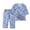 Sky Blue, variant on Lovzfmll Dino Print Cotton Pajama Set for Boys, Long Sleeve Round Neck Top & Loose Pants, Summer Sleepwear Outfits for Infant 1-2 Years