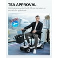 thumbnail image 4 of Ultra Lightweight Mobility Scooter for Adults, Electric Powered Mobility Scooter, 39.7 lbs Folding Design with 2 Lithium Batteries, Travel up to 18.6 Miles Airline Approved-White, 4 of 8
