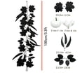 thumbnail image 3 of 3.28Ft Artificial Black Halloween Garland Decorated with White Pumpkins and White Berries, Bendable Gothic Fall Vine for Mantel, Stair, Front Door, Table Arch Indoor Home Festival Ornament, 3 of 5