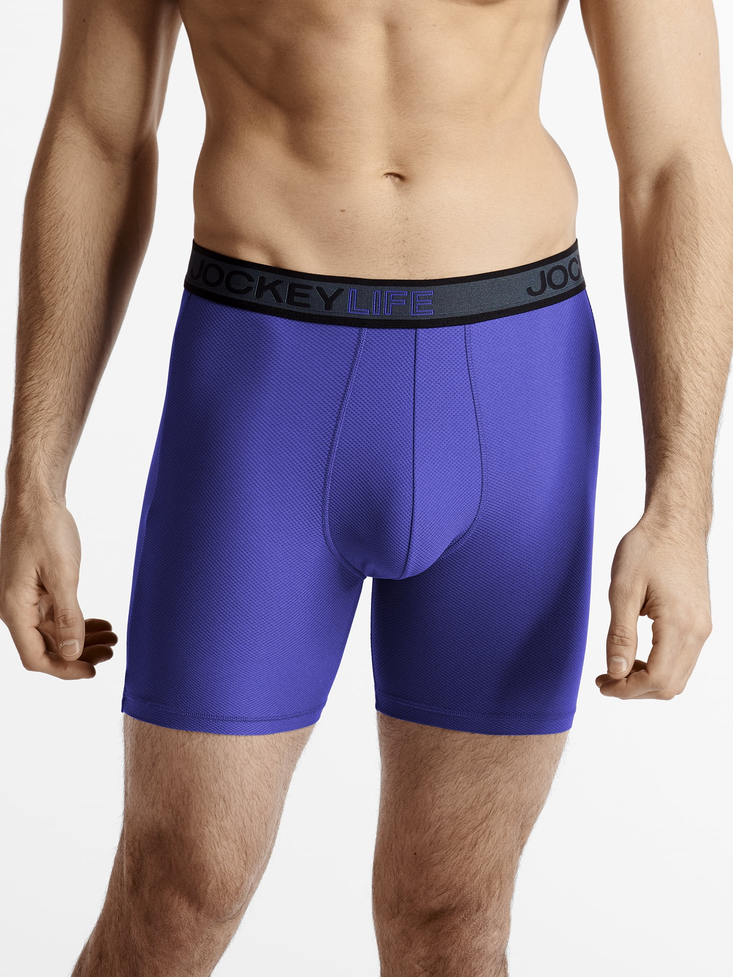 Jockey Life Men's Breathe Micro Mesh Long-Leg Boxer Brief - 1 pack ...