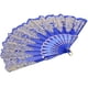 thumbnail image 2 of Gran ventilador de mano plegable Estilo chino Impreso Ventilador plegable Festival Regalo Rendimiento Ventilador (azul), 2 of 5