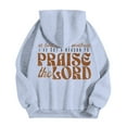 thumbnail image 3 of Praise The Lord Hoodies for Women Long Sleeve Zip Up Christian Hooded Sweatshirt with Pockets Jacket Coat, 3 of 5