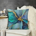 thumbnail image 2 of SHANXI  Throw Pillow Covers Colorful Texture Purple Green Blue Gold Foil Square Pillowcases for Home Decor Sofa Car Bedroom Pillow case 12x12in, 2 of 5