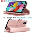 thumbnail image 4 of Galaxy A71 5G Case, [5G Version] Galaxy A71 Wallet Case, Tekcoo Luxury PU Leather Cash Credit Card Slots Holder Carrying Folio Flip Cover [Detachable Magnetic Hard Case] for Samsung A71 [Rose Gold], 4 of 6