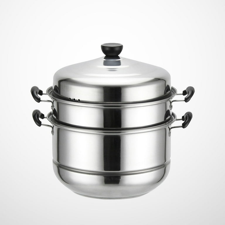 28cm Steam Pot with Steel Handles Stainless Steel Steamer with