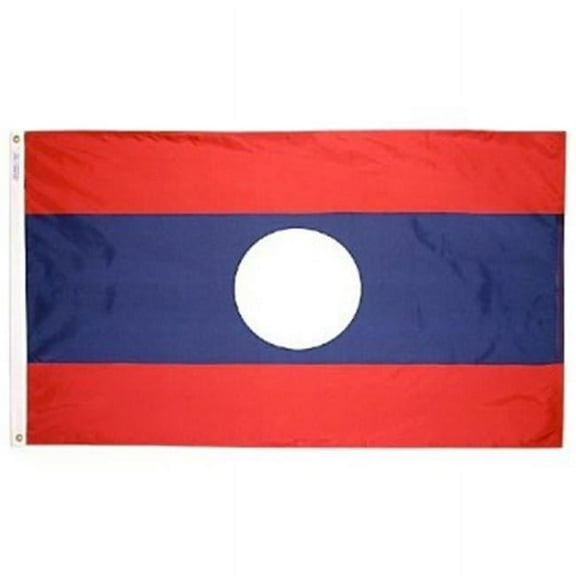 Annin Flagmakers 194594 4 ft. X 6 ft. Nyl-Glo Laos Flag