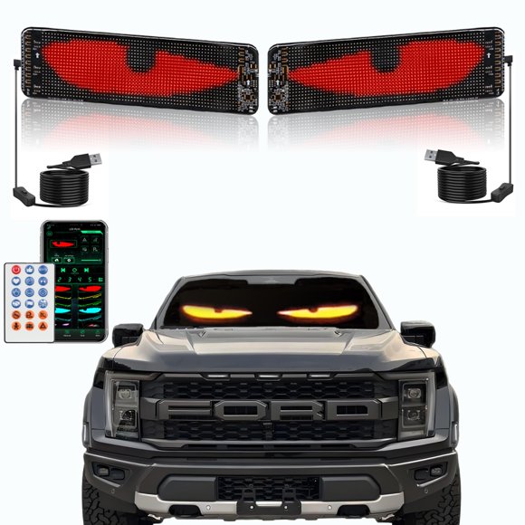 Luz LED Devil Eyes para parabrisas de coche ZCCHESONG, 19,3 x 4,3