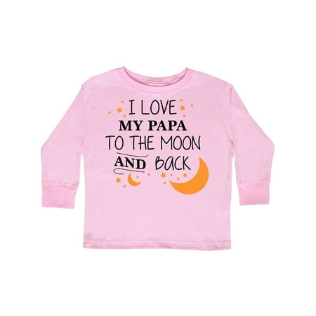 

Inktastic I Love My Papa To The Moon and Back Gift Toddler Boy or Toddler Girl Long Sleeve T-Shirt
