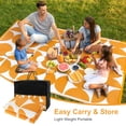 thumbnail image 5 of SUNDEREY Outdoor Rug,4'x6' Waterproof Reversible Carpet Patio Rug Plastic Indoor Outdoor Rug,Camping Rug for Outside RV Porch Balcony Garden Deck,Orange & White, 5 of 8