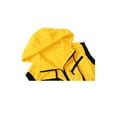 thumbnail image 4 of MODA NOVA Big & Tall Men Kangaroo Pocket Zip Up Drawstring Hooded Vest Yellow XLT, 4 of 6