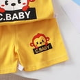 thumbnail image 5 of HCNTES Baby Adorable Vest Pajamas Kids Cute Sleeveless Top and Elastic Shorts Set for Toddler Daily Wear(A-Light Yellow,2-3 Years), 5 of 5