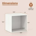 thumbnail image 3 of Costway 4 PCS Wooden Cube Storage Organizer Stackable Open Book Shelf for Small Space White, 3 of 8