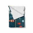 thumbnail image 2 of Anchor Soft Flannel Fleece Throw Blanket, Colorful Ocean Wildlife Pattern Clown Fish Exotic Subaquatic Animals Ecological, Cozy Plush for Indoor and Outdoor Use, 50" x 60", Multicolor, by Ambesonne, 2 of 6