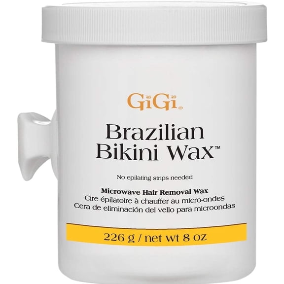 GiGi Brazilian Bikini Wax, Microwave Hair Removal Hard Wax for Bikini Line and Underarms, 8 oz