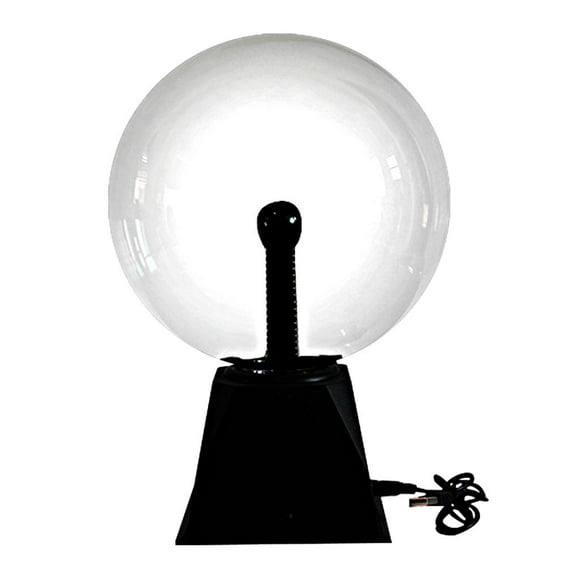 Lámpara de mesa brillante con forma de globo de plasma sensible al tacto y sonido para decoración de fiestas. 8 pulgadas