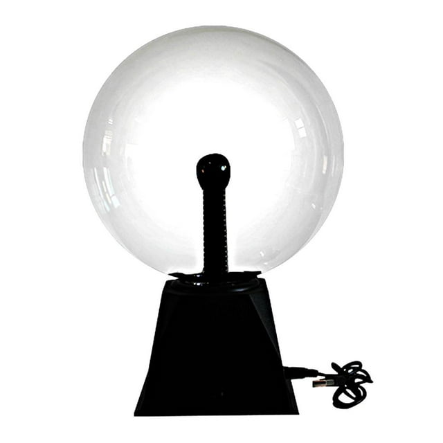 DOLITY USB Powered Crystal Glass Ball Light Sphere Lamp Black Base 8inch