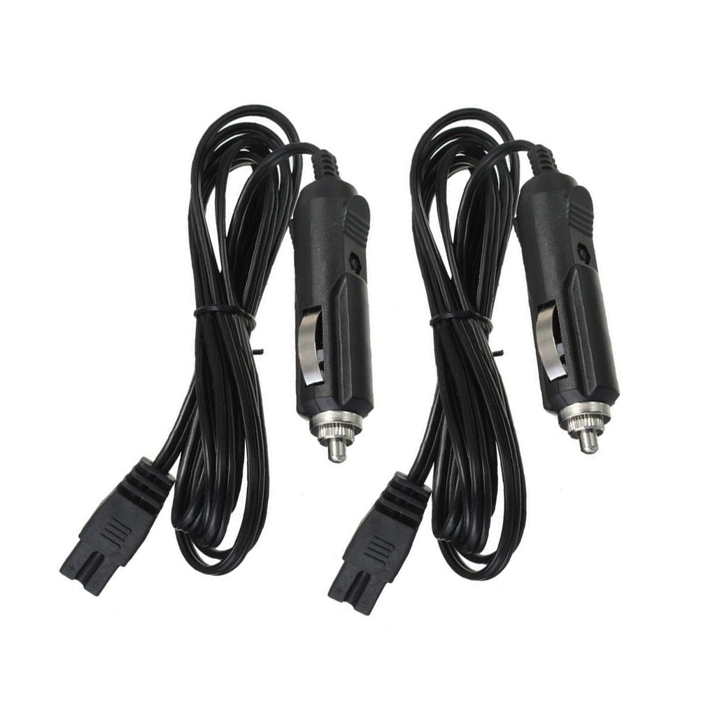 NUOLUX 2PCS 12V 2m Car Fridge Power Adapter Extension Cord Electric
