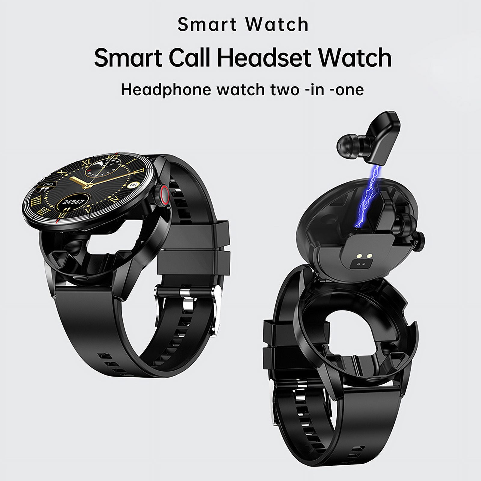 Rainbuvvy R6 Smart Watch 1.32 Inch Built-in Bluetooth Headphones 100 Sports Modes Sports Watch