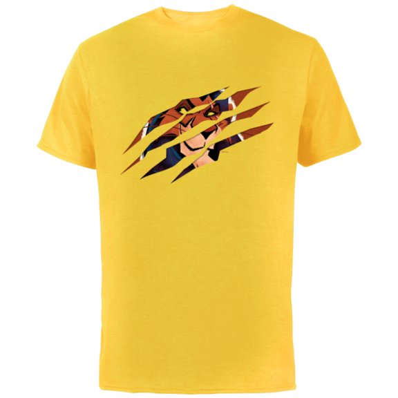 Disney Villains Scar Claw Slash The Lion King - Short Sleeve Cotton T-Shirt for Adults - Customized-Yellow