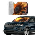 thumbnail image 2 of Yiaed Sunset Coast Sunflower Print Car Windshield Sunshade Front Auto Car Front Window Sun Shade Foldable Sun Visor Shield Cover Auto Accessories for Sedan SUV Truck-Small, 2 of 5